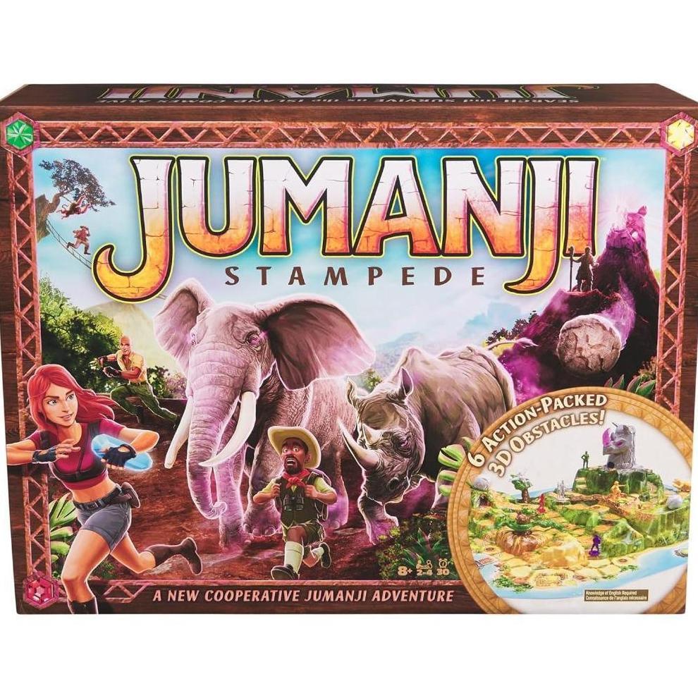 BEST SELLER Spin Master Games, Jumanji Stampede, 3D Adventure Cooperative Board Game,