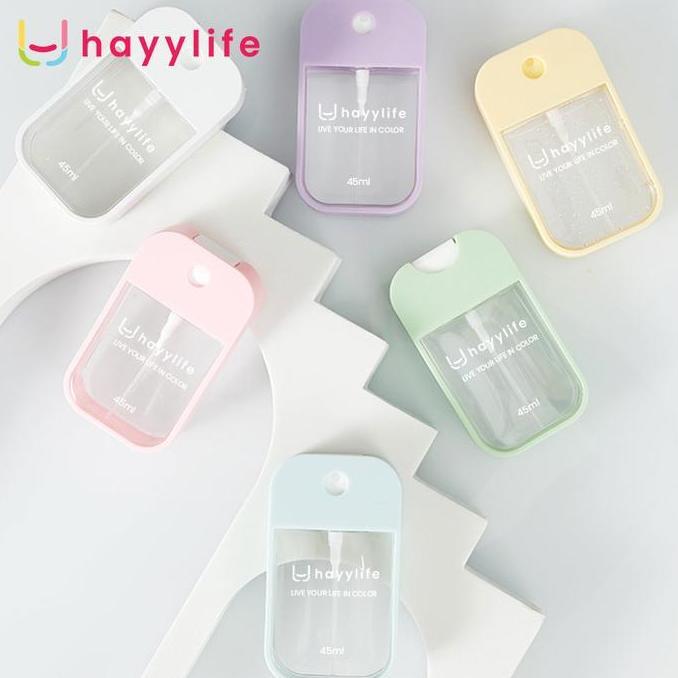 Best- HAYYLIFE Botol Spray Sanitizer Kotak Mini Pocket Size Mist Spray 45 ML