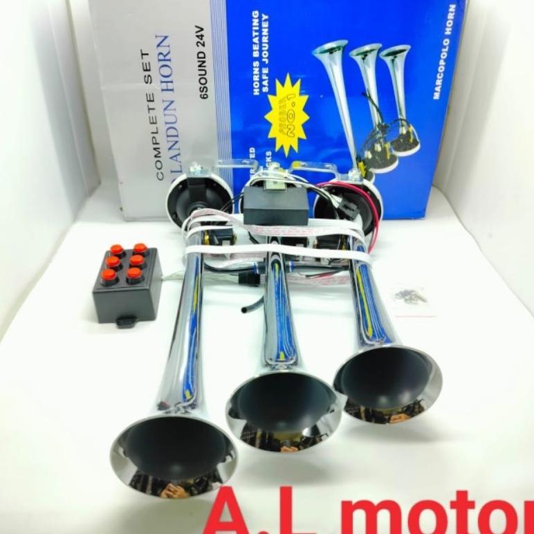 KLAKSON ANGIN TELOLET 3 CORONG 6 SUARA 12 VOLT 24 VOLT
