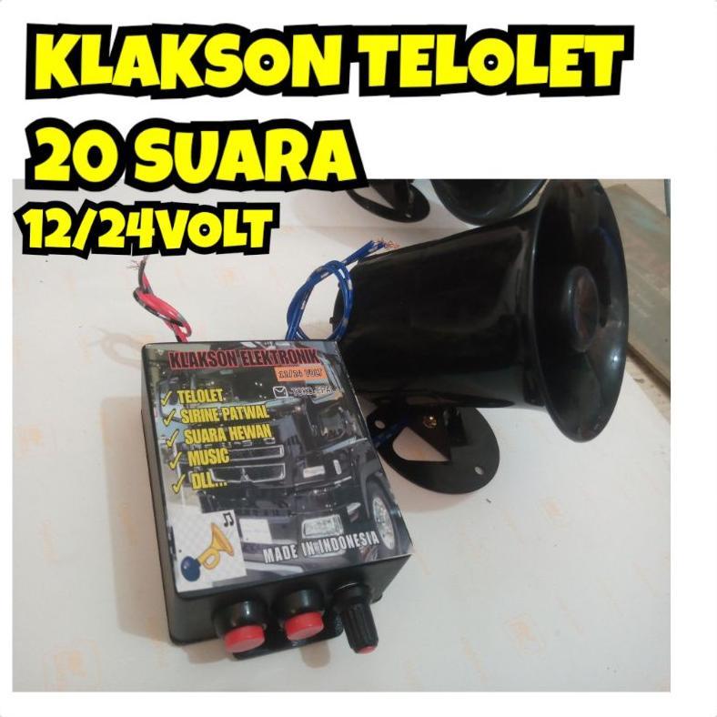klakson suara anjing / telolet elektrik motor mobil 12 dan 24 VOLT
