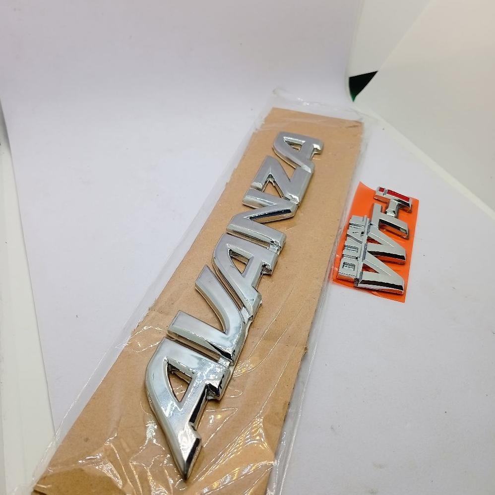 Emblem Logo Tulisan Avanza & Dual Vvti Original
