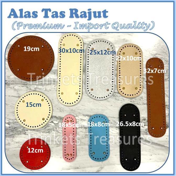 ASLI Alas tas rajut premium import quality kulit leather bulat panjang READY STOCK