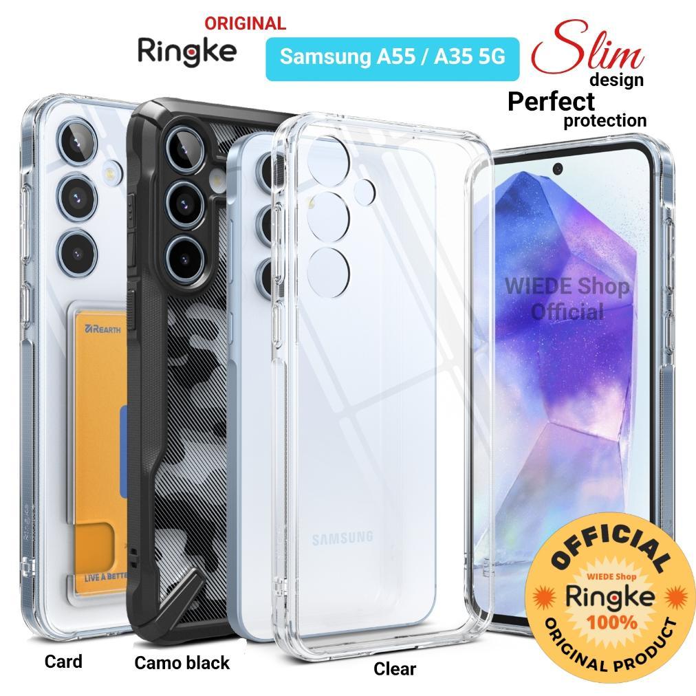 Nice- Case Samsung Galaxy A55 A35 5G A54 A34 A24 A14 5G Ringke Fusion Anti Crack Softcase Clear Casi