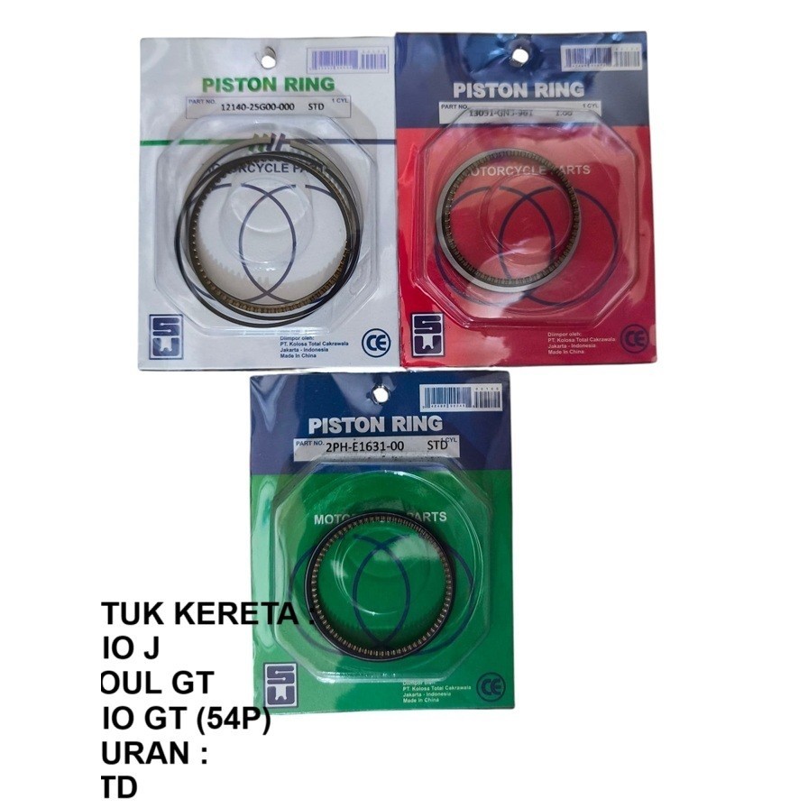 ( GRADE A+ ) RING PISTON RING SEHER STANDART MIO J SOUL GT MIO GT GRADE A+ - MEREK SW