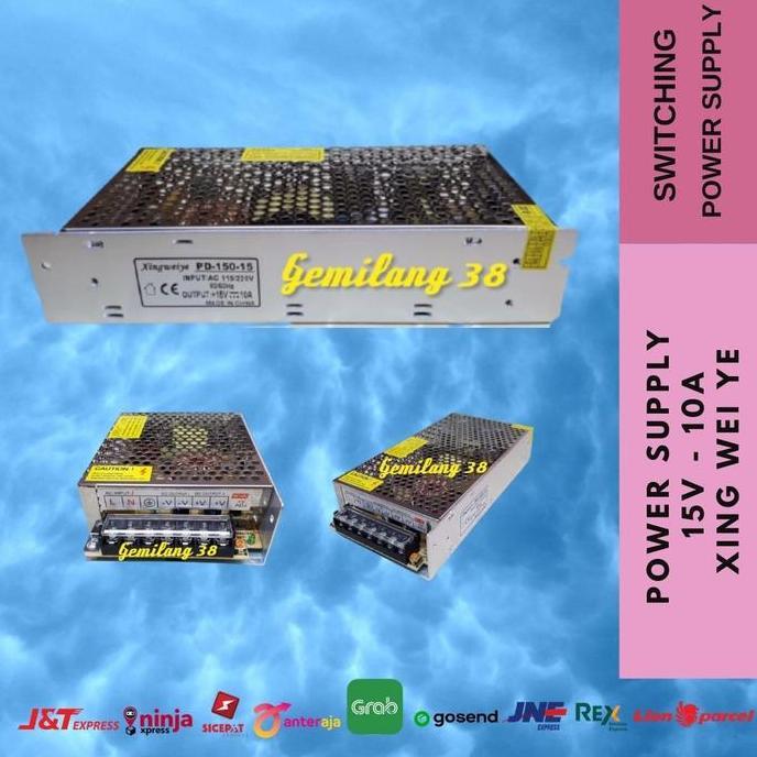 Promo AC DC 15V 10A / Switching Adaptor Power Supply Jaring 15 V 10 A 150 W Diskon