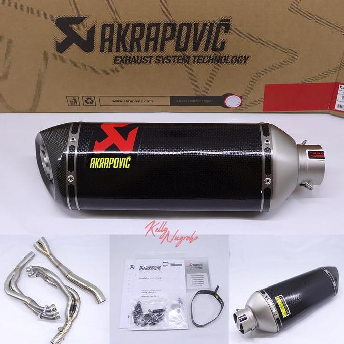 KNALPOT AKRAPOVIC ZX6R ZX636 R CARBON FULLSYSTEM Terlaris