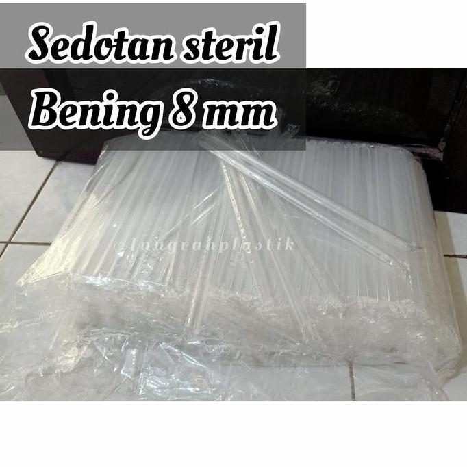 Sedotan steril bening 8 mm/ Sedotan Boba/ pipet bubble bening 8mm