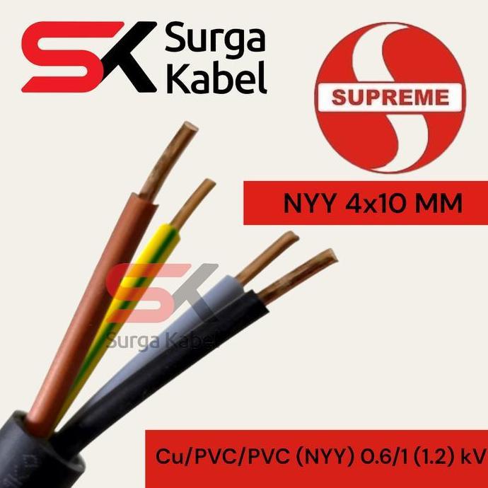 Yxrj- Kabel Listrik Nyy 4X10 Supreme / Nyy 4 X 10 / Kabel Tunggal 4X10 Mm