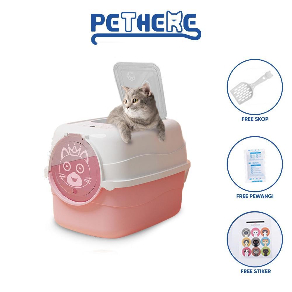 PET THERE Pet Litter Box Kucing Tertutup/Cat Litter Box Tertutup /Litter Box Kucing Tertutup / M62