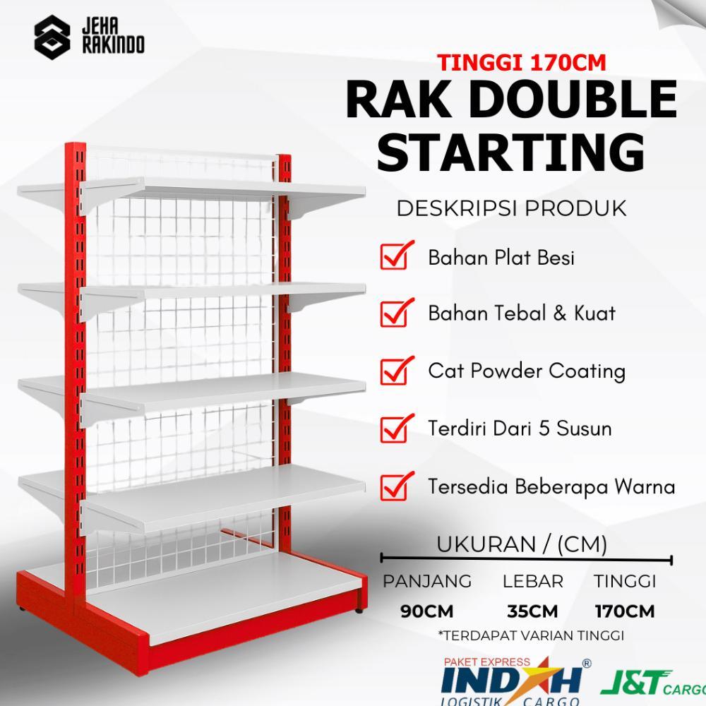 Rak Gondola Besi Model Double/Dua Sisi - Jeha Rakindo