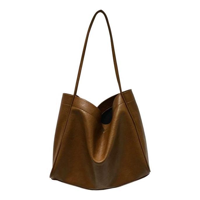 New- Totebag Wanita Kulit Sintetis Gratis Dompet Resleting Muat Laptop Tas Bahu Perempuan Tote Bag