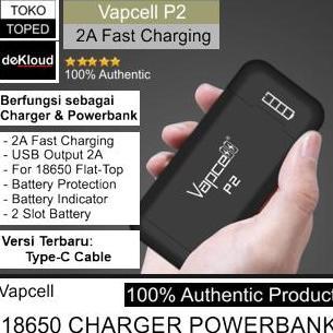 Authentic Vapcell 18650 Fast Charger Power Bank | 2A powerbank battery