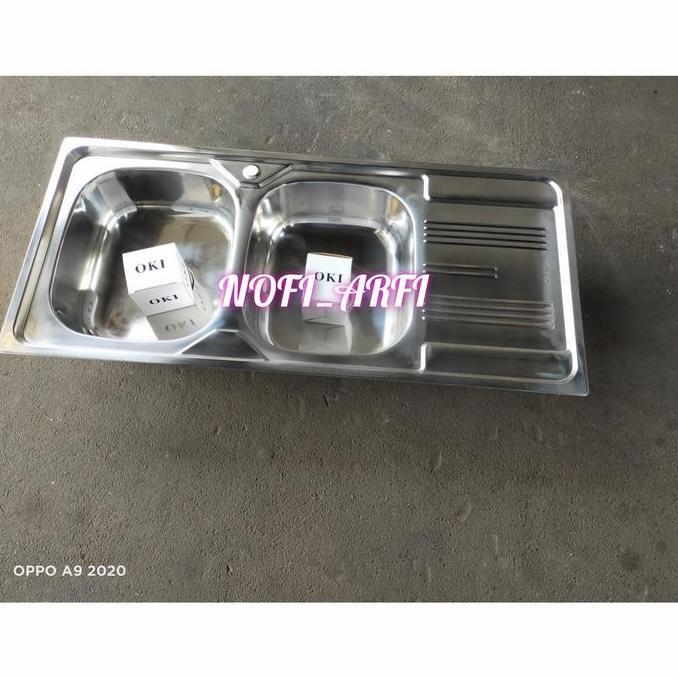Bak cuci piring 2 lubang kitchen sink stainless MURAH
