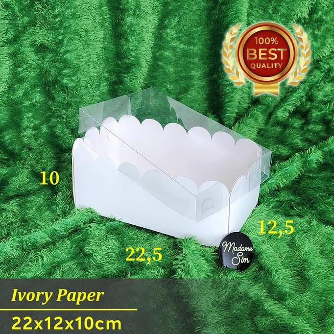Good- BOX MIKA PUTIH - DUS KUE - KOTAK - KARDUS 22x12x10