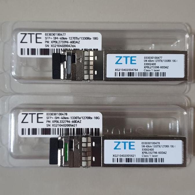 SFP+ BIDI ZTE 10G 40km Single Core LC  (Sepasang)