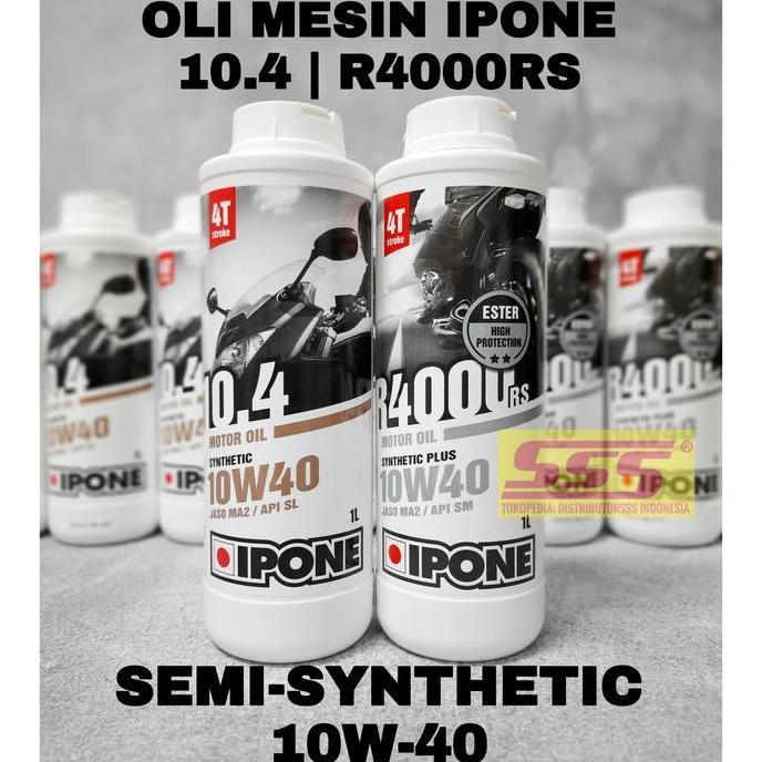 Hiww- Oli Ipone Semi Synthetic 10.4 R4000Rs 10W 40 Cbr R15 Gsx Ninja R25 Klx