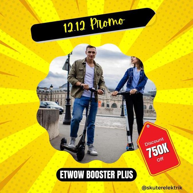 Terlaris Skuter Elektrik Etwow S2 Booster Plus