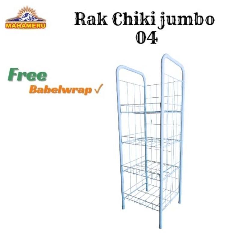 Rak snack jumbo susun 4 Rak jualan warung Rak Mahameru