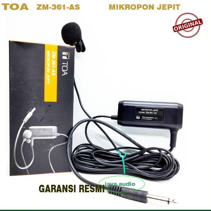 Volk- Microphone Toa Zm-361 As Mik Kancing Mic Jepit Original Toa Mik Clip On Mikrofon Imam Masjid O