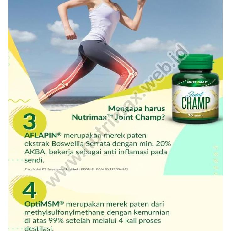 Vitmax- Nutrimax Joint Champ Isi 30 Vitamin Untuk/Buat Sendi/Persendian Tulang