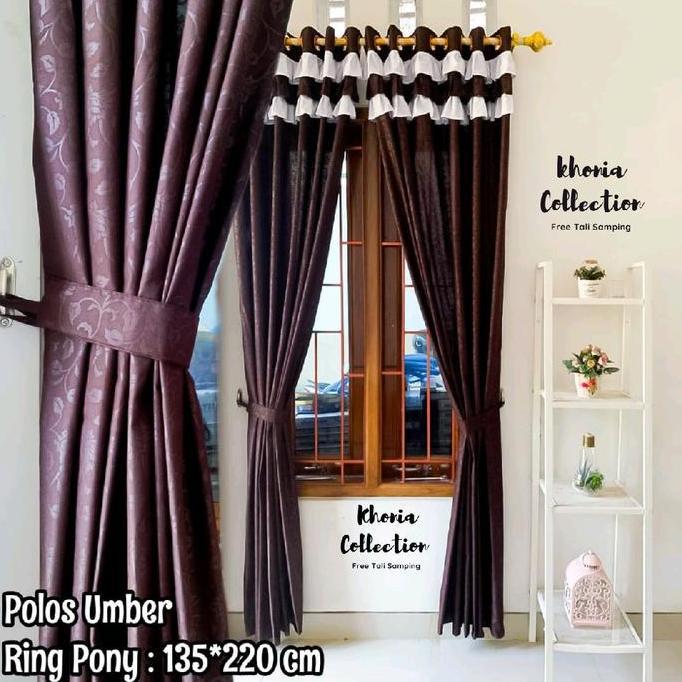 Romx- Gorden Rumbay Pintu Dan Jendela Polos Cokat Tua ( Free Tali Samping)