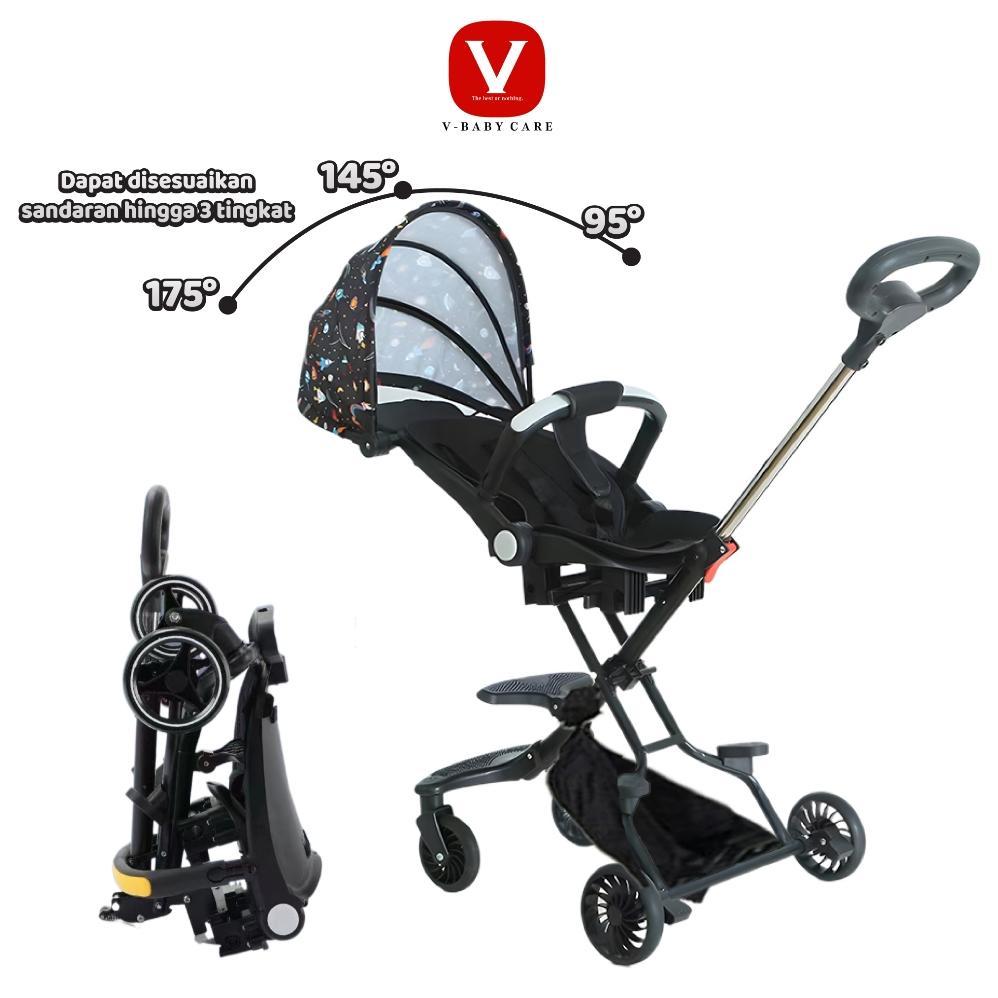 VBABY CARE Kereta Dorong bayi /kursi dorong multifungsi /Berbaring Dua Arah, Dilipat VBABY-320