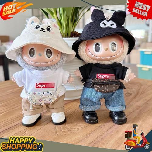 READY  Baju Pakaian LABUBU V1 V2 Branded Chanel LV Lucu Kacamata Tas Boneka Termurah