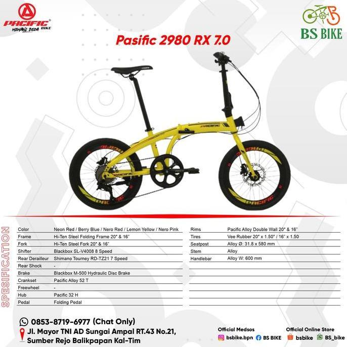 Terlaris Sepeda Lipat Pasific 2980 Rx 7.0