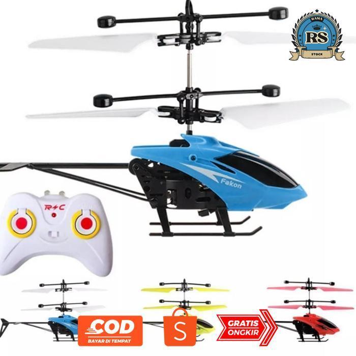 RAMASTOCKS MAINAN HELIKOPTER REMOTE CONTROL DAN SENSOR TANGAN USB CAS / MAINAN ANAK PESAWAT TERBANG 