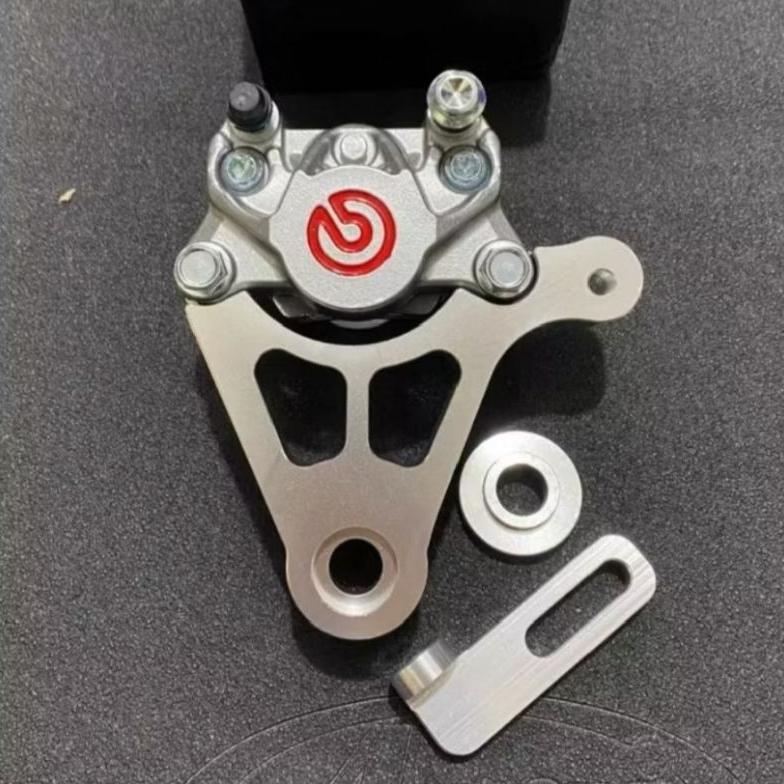 PAKET KALIPER BELAKANG MX KING - KALIPER 2 PISTON BIGLOGO + BREKET MX KING BELAKANG DISC CAKRAM STAN