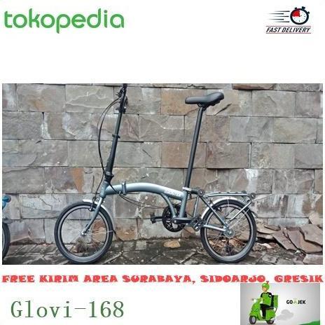 Terlaris Sepeda Lipat 16 Inch 3 Speed Trifold Euronation Bike Like Brompton New