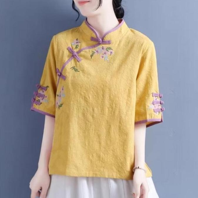 NEW ATASAN CHEONGSAM WANITA ATASAN IMLEK KERAJ SHANGHAI WANITA BEST