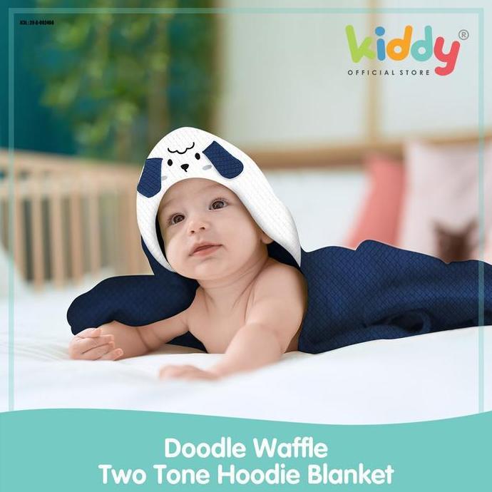 Kiddy Doodle Waffle Hoodie Blanket / Selimut Doodle Waffle Hoodie| Selimut Bayi Perlengkapan Tidur