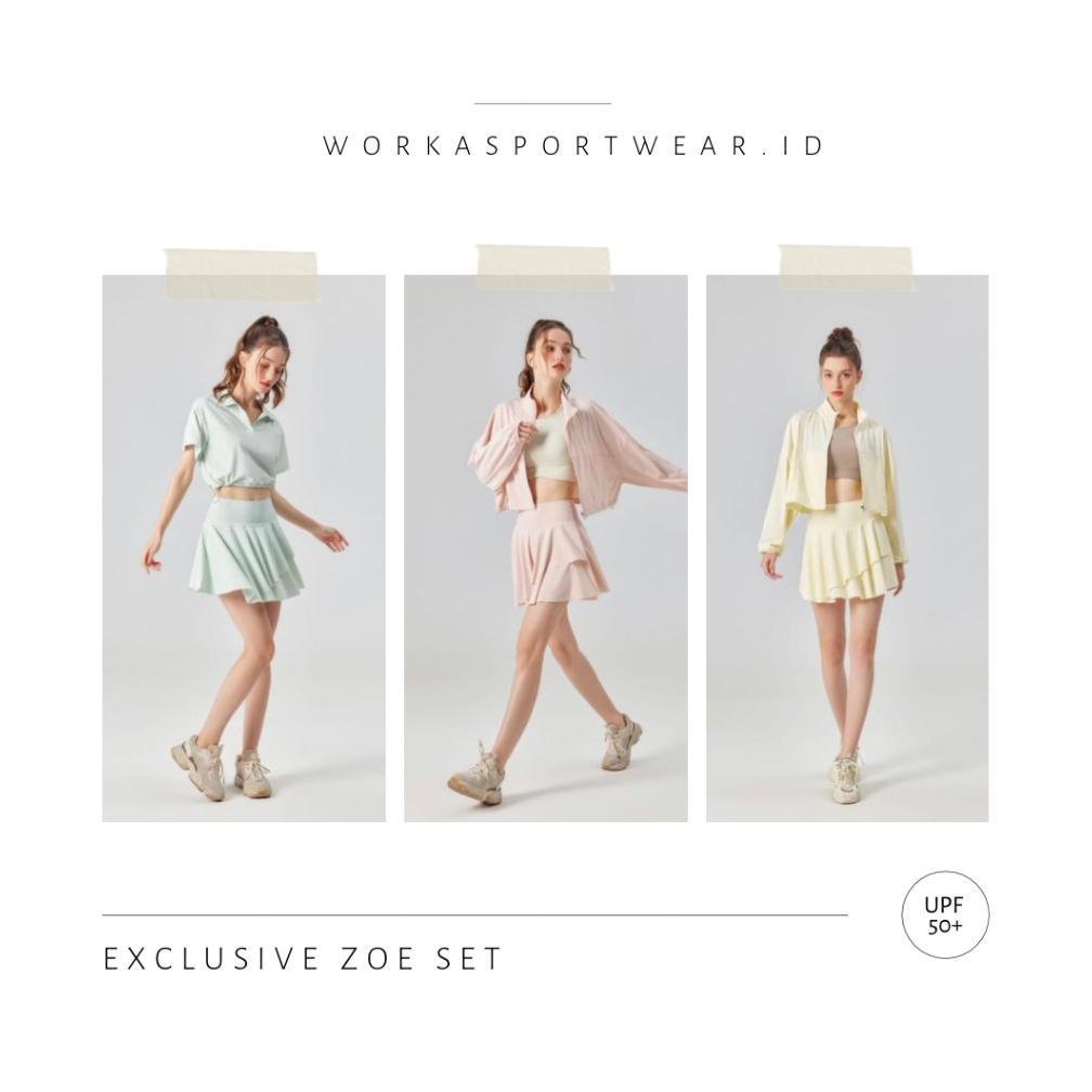 WORKASPORTWEAR.ID - ZOE SET - JAKET ROK TENIS GOLF  - SET TENNIS GOLF OLGA