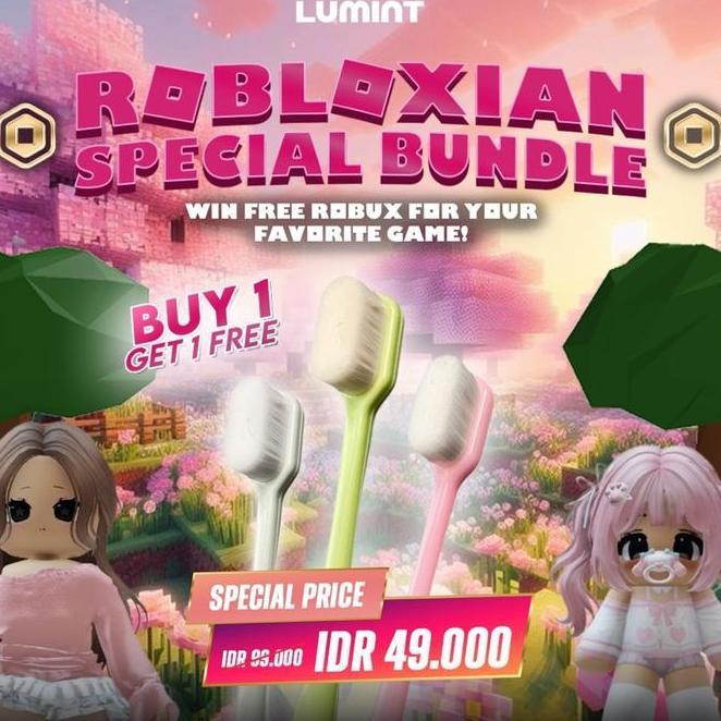 Robloxian Special Bundle Buy 1 Get 1 Free Lu Cloud Toothbrush Sikat Gi Halus Bonus Robux Gusi Mulut 
