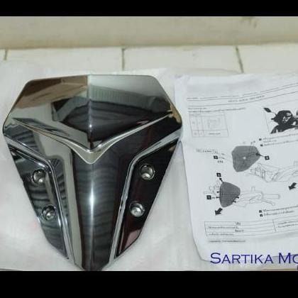 Visor Accessories Black Chrome Yamaha Aerox 155 Ori Yamaha Accessories Hemat