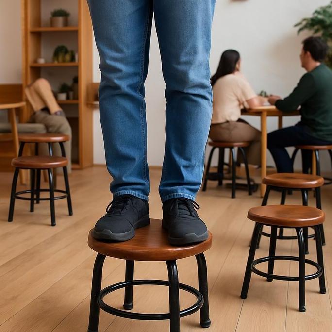 Dkrs- Kursi Kayu Besi 30Cm Pendek | Kursi Kayu Pendek- Dm Furniture