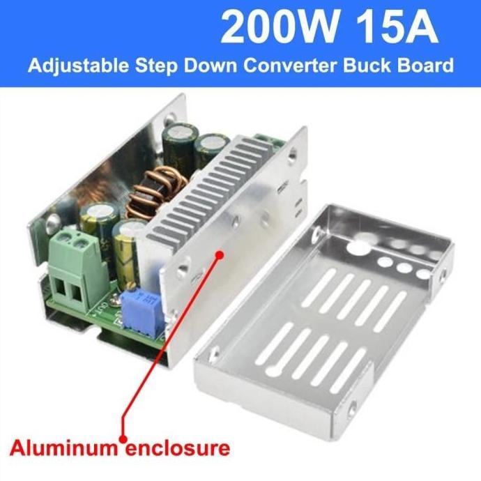 Step Down 15A 200W 60V Adjustable DC-DC Step Down Converter Buck Modul Promo