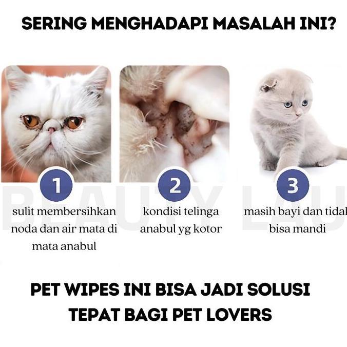 Britis- Tisu Basah Kucing Anjing Untuk Mandi Pet Wipes Tissue Tisu Kucing Buat Mandi Tissu Basah Kuc