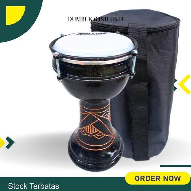 Calti Dumbuk Pinggang ukir Darbuka Anak Kecil Mika 6 inch