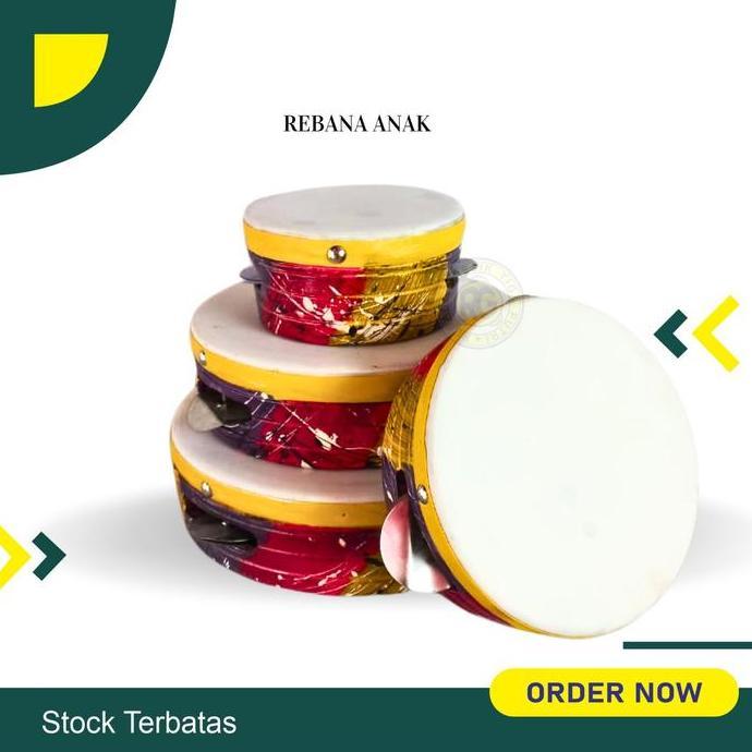 Rebana anak rebana hadroh anak mainan ukuran 17 cm rebana anak rebana