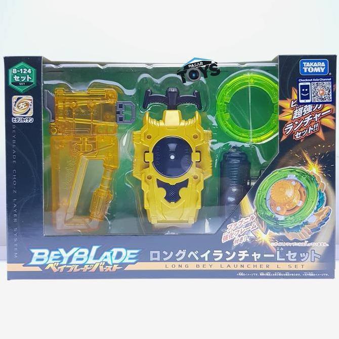FREE ONGKIR Beyblade B-124 Long Bey Launcher L Set CHO-Z Layer System Left Spin