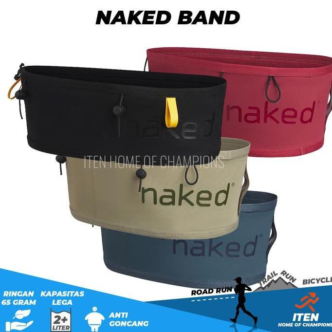 Naked running belt tas pinggang lari elastis dan nyaman