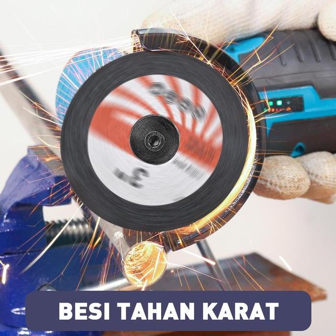 Yourpw- Mesin Pemotong Penggiling Sudut Mini Baterai Litium Penggiling Tangan Elektrik Tanpa Sikat I