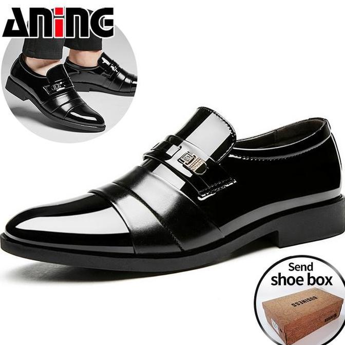Sepatu Pantofel Hitam Pria Fantofel Sepatu Kerja Kulit Sepatu Pernikahan Shoes