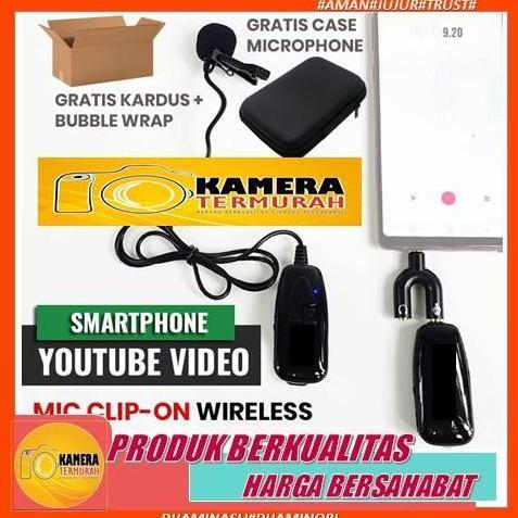 Expert- Microphone Mic Clip On Wireless UHF Prank Vlog Untuk