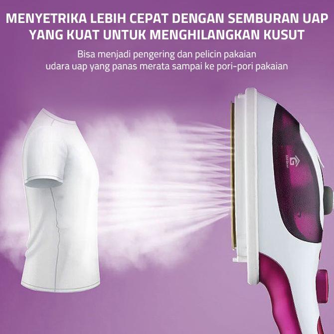 hot gm bear setrika uap portable 1035 - setrika uap low watt setrika travelling