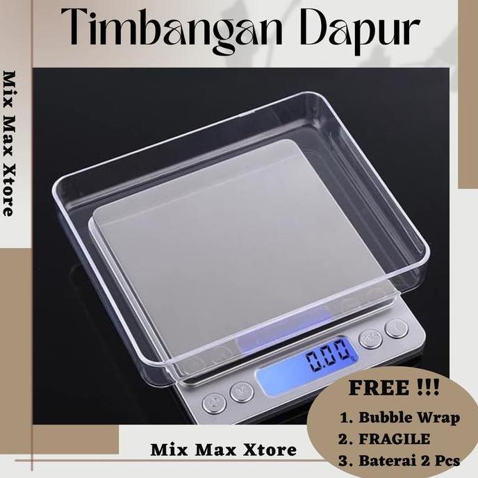 Terlaris Taffware Timbangan Dapur Digital Mini Digipound Scale Akurasi Gram (4 Ukuran Gram) (I2000)-