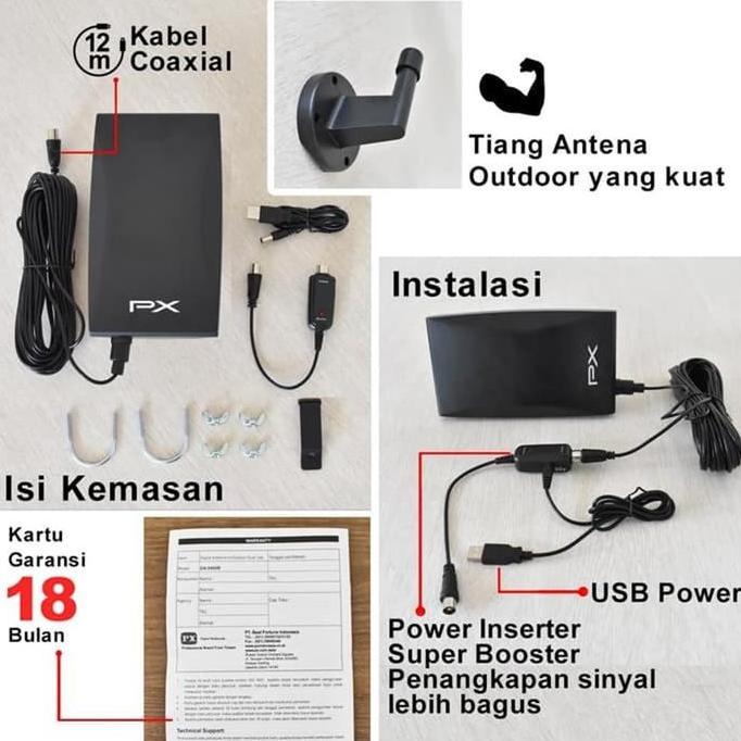 Expert- ANTENA TV DIGITAL DAN ANALOG PX DA-5400B BOOSTER INDOOR