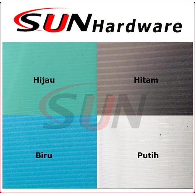 Plnt- Fiber Pagar Plastik Model Garis Biru Putih Hitam Hijau Per Meter